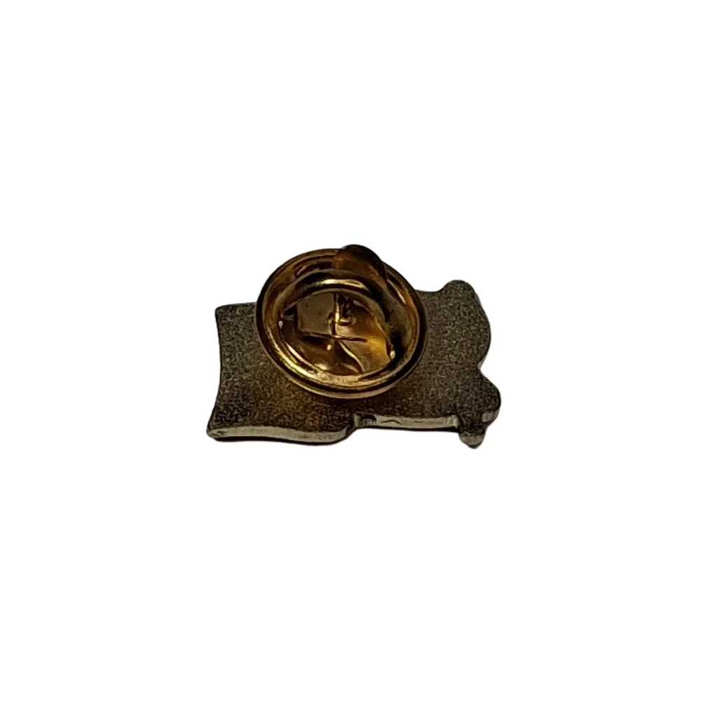 Gold Tone American USA Flag Tie Tack Lapel Pin 3/4
